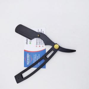 Rasoir droit en acier inoxydable noir mat de haute qualité pince à cils durables et durables - Product Image 1