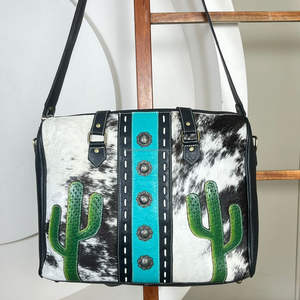 Bolsa de Mano de Cuero Vacuno con Pelo, Estilo Occidental, Multiusos, Hecha a Mano, Unisex, Bolsa de Viaje Grande, Bolsa de Hombro de Piel con Pelo para Unisex - Product Image 4