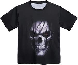 T-shirt personnalisable pour homme en coton peigné 100% avec imprimé crâne musculaire à manches courtes - Product Image 6