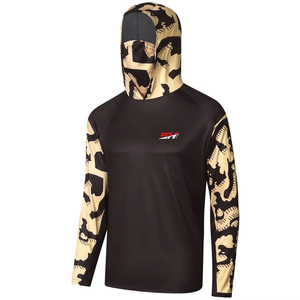 Hoodie de pêche léger personnalisé par sublimation pour hommes, protection solaire, vêtements de sport performants pour la pêche en lac et en rivière - Product Image 1