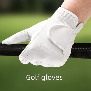 Custom Genuine Leather VIENNA INDUSTRY Golf Glove Right Hand Non Slip Pull on Unisex Waterproof Adjustable Wrist <b>Strap</b> for Men - Product Image 5