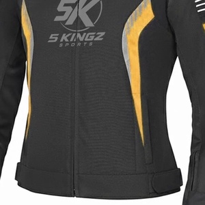 5 Sports <b>Women's</b> Full Sleeve Motorcycle <b>Jacket</b> Black Yellow Breathable Waterproof 100% Polyester All Seasons <b>Racing</b> Wear - Product Image 4