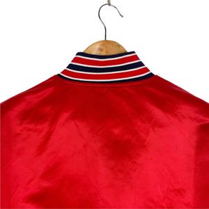 Veste universitaire Letterman vintage personnalisée OEM pour homme, bombardier d'hiver, vol, broderie de rue principale en satin pour baseball - Product Image 3