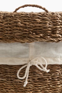 ตะกร้าหวายทรงกลมขนาดใหญ่พร้อมฝาปิด ตะกร้าเก็บของทำมือ ขายส่ง เป็นมิตรกับสิ่งแวดล้อม ผลิตในเวียดนาม - Product Image 4