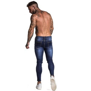 Pantalones Vaqueros Ajustados de Mezclilla Súper Elásticos de Nuevo Estilo con Diseño de Pintura en Aerosol para Hombre - Product Image 3