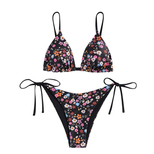 New Design Embroidery Manufacturer Professional Bikini Wholesale Customized Sexy 2 Piece Bra Brief Sets New Arrival Women Front - Product Image 1