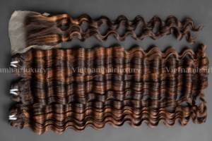 Vente en gros 100% vietnamien Remy cheveux humains perruque frontale simple trame vague naturelle couleur personnalisée Super Double dessiné meilleur prix! - Product Image 3