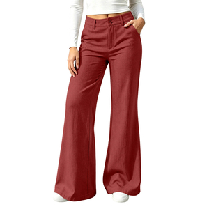 New Fashion <b>Women</b> Flare Pants Custom Logo High Waist <b>Stretch</b> <b>Trousers</b> with Stylish Bell Bottom Silhouette for Modern Apparel - Product Image 2