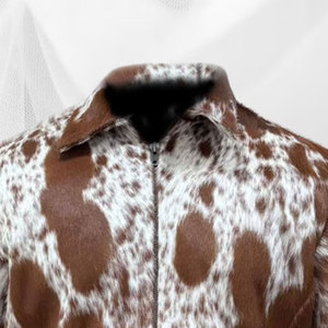 Chaqueta de Cuero de Vaca con Diseño de Pelo, Hecha a Mano y Personalizada, para Hombre y Mujer, de Alta Calidad, Estilo Motero y Vaquero Occidental - Product Image 5