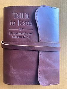 Carnet en cuir véritable rechargeable « Tell It to Jesus » - Product Image 1