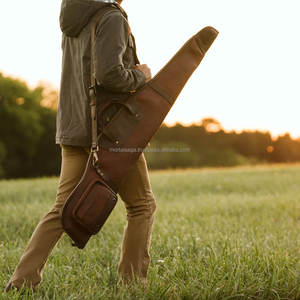 Étui de protection portable en cuir de vachette véritable de haute qualité, imperméable et rembourré en laine, pour équipement de chasse et de tir en extérieur - Product Image 6