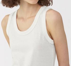 Camisola Interior Transpirable para Mujer al por Mayor con Base Anti-Transparencias, Cuello Redondo, Diseño Liso, Top Casual sin Mangas - Product Image 5