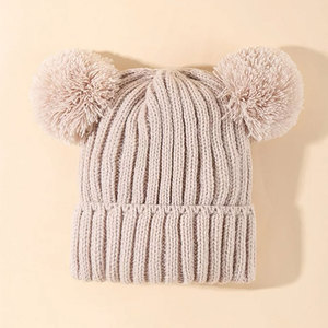 Custom Label Knitted <b>Beanie</b> Warm Winter Travel Headwear Premium Custom Logo Reversible Polyester/Cotton Common Embossed - Product Image 2