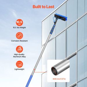 Kit Asta Estensibile per Pulizia Pannelli Solari da 36FT con Spazzola Rotante a 180 Gradi, Tubo da 65.6FT e Zaino per Alimentazione ad Acqua - Product Image 5