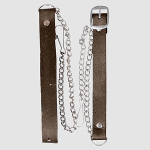 Nom du produit — 128 Characters  Pochette écossaise Sporran en cuir véritable marron de qualité supérieure avec motif de nœud celtique en relief et pompon - Product Image 4