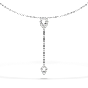 Collar de Diamantes de Corte Redondo de Diseño Premium con Cadena, Collar de Diamantes Naturales con Certificado IGI para Mujer - Product Image 2