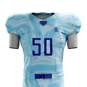 Vêtements de sport imprimés, uniforme de football américain uni, séchage rapide, respirant, matière polyester personnalisée, pour hommes - Product Image 3