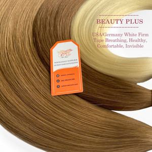 Extensions de cheveux Remy vierges de qualité supérieure, avec cuticules alignées, bandes adhésives, 100% cheveux humains - Product Image 3