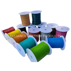 Handmade Black Round Leather <b>Cord</b> Jewelry Making Supplies Various Sizes (2mm-5mm) RELIANCE LEATHER PRODUCTS - Product Image 6