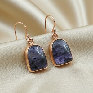 Natural Charoite 925 Sterling Silver Handmade Drop Earrings <b>Unique</b> Boho Statement Jewelry <b>Gift</b> <b>For</b> Women Purple Gemstone <b>for</b> <b>her</b> - Product Image 5