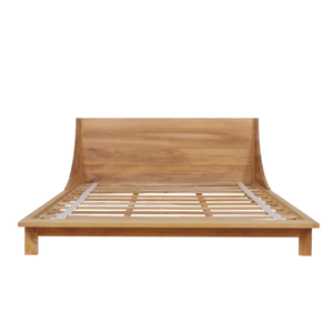 Lit Merlin King size style vintage en teck, structure en bois pour chambre à coucher - Product Image 1