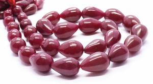 Cuentas de rubí AAA lisas y rectas de 8x14-12x17 mm, cuentas de piedras preciosas de rubí teñido, hilo de cuentas de rubí lisas de 16 pulgadas para la fabricación de joyería. - Product Image 2