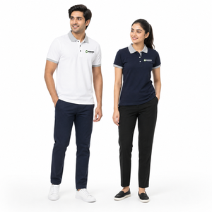 Chemises de golf pour hommes en polyester/coton uni, respirantes, 200 g/m², avec logo personnalisé brodé et imprimé, vente en gros - Product Image 2