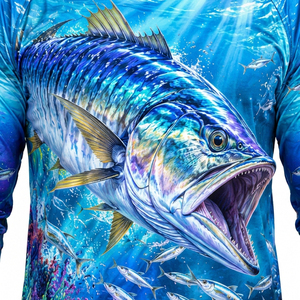 Sweat à capuche personnalisé à logo, coupe poisson, séchage rapide, protection UPF 50, manches longues, respirant, imprimé, vêtements de pêche - Product Image 4