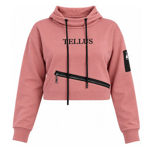 Sudadera con Capucha de Algodón para Mujer, Nueva Llegada, Sudaderas Personalizadas, Sudadera Corta con Capucha - Product Image 1
