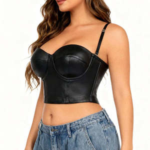 Corset court pour femme en cuir d'agneau de haute qualité, tendance, amincissant, à prix abordable - Product Image 6