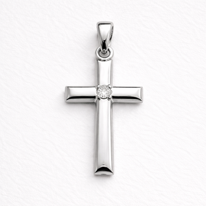 Bijoux souvenirs chrétiens en gros, cadeaux religieux personnalisés, pendentif croix plaqué or - Product Image 2