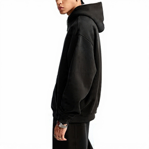 Nouvel ensemble de survêtement 2 pièces pour homme, coupe oversize, en tissu épais, effet délavé vintage, comprenant un sweat à capuche et un pantalon de jogging, style streetwear, avec logo personnalisé - Product Image 6