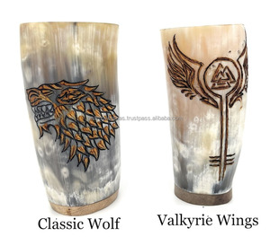 Vaso de Beber de Cuerno de Búfalo Vikingo Premium, Copa de Cuerno Natural - Product Image 3