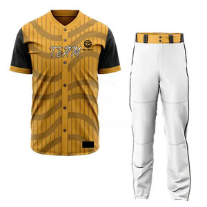 New Arrival Sports Wear 100% Polyester Fabric Baseball Uniform Best Price Hot Sale Wholesale Baseball Uniform - Product Image 1