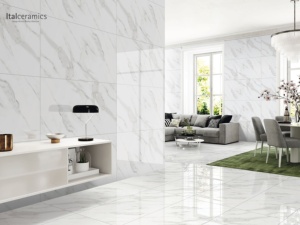 Carrelage en porcelaine blanche vitrifiée Aedea - Product Image 1