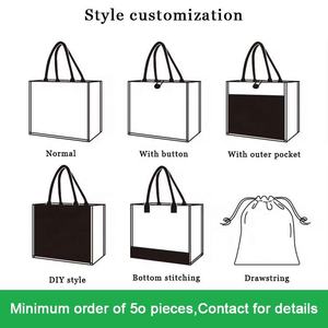 Bolsa de Yute de Primera Calidad, Bolsa de Compras Reutilizable y Duradera para el Mercado y Uso Diario - Product Image 3