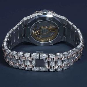 นาฬิกาข้อมือหน้าปัดสีโรสประดับเพชรโมอิสซาไนต์สุดหรู ทนทาน ระยิบระยับ สำหรับผู้ชาย มีจำหน่ายในราคาส่งออก - Product Image 2