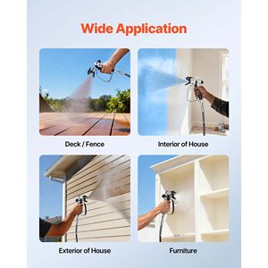 650W 3000PSI High Pressure Airless Paint Sprayer Cart with Stand Cleaning <b>Brush</b> Hose Extension Rod & Nozzle <b>Power</b> Spray Guns - Product Image 4