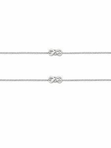 Tobillera de Plata de Ley 925 con Símbolo de Infinito para Mujer, Diseño Minimalista de Nudo de Amor, Acabado Pulido, para Uso Diario, Playa, Fiesta, Aniversario - Product Image 3