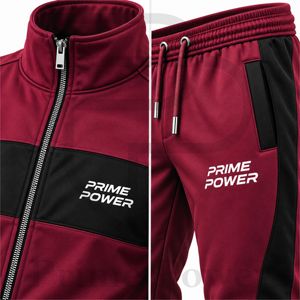 Conjunto Deportivo para Hombre al por Mayor, Chaqueta Deportiva con Bloques de Color y Cierre Completo, Pantalones Ajustados a Juego, Ropa para Correr, Entrenamiento y Gimnasio, Logotipo Personalizado - Product Image 5