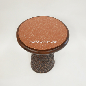 Mesa Auxiliar Redonda de Madera de Teca de Lujo Moderno para Sala de Estar, Dormitorio y Decoración de Interiores del Hogar - Product Image 2