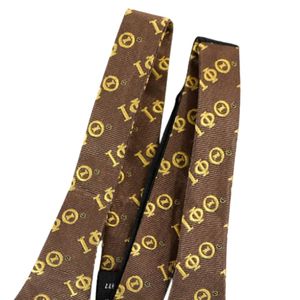 Corbata de Moño Iota Phi Theta Marrón Dorado, Accesorio Clásico y Elegante de Primera Calidad para Fraternidad Griega - Product Image 3