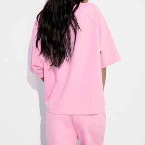 Camiseta Lisa para Mujer, Algodón Suave, Estilo Casual Holgado, Personalizable con Impresión y Bordado, Ropa Urbana de Primera Calidad 2026 - Product Image 4
