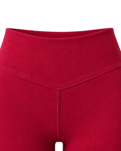 <b>Red</b> 2 Piece Yoga Set <b>Crop</b> <b>Top</b> High Waist Flared Calf-Length Pants Seamless Solid Color Sportswear 2026 New Design - Product Image 4