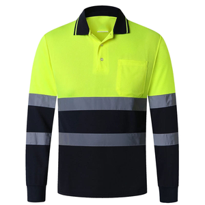 <b>Top</b> Selling Fluorescent <b>Reflective</b> Workwear Shirt Lightweight Breathable High Visibility Safety Shirt Long Sleeves O-Neck - Product Image 1