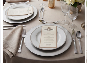 Juego de cubiertos ACME METAL INDIA Premium Rose Collection, elegante vajilla metálica con acabado de alto brillo, resistente al óxido y apto para bodas. - Product Image 3