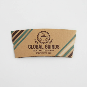 Fabricant vietnamien de manchons en papier kraft imprimés sur mesure pour gobelets à café et emballages de boissons, écologiques et compatibles micro-ondes - Product Image 2