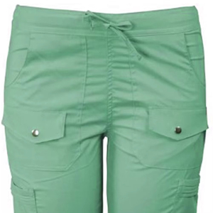 ชุดสครับแพทย์แบบหลายกระเป๋า - ชุดยูนิฟอร์มพยาบาลคอวีสำหรับผู้หญิงพร้อมกระดุมแป๊ก - ชุดทำงานด้านการดูแลสุขภาพที่ใช้งานได้จริง - Product Image 5