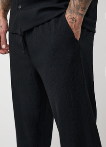 Custom Wholesale Blank Plus Size Cotton <b>Jogger</b> Sweatpants <b>Stacked</b> Sweat Loose Pants Men Straight Leg Sweatpants - Product Image 2