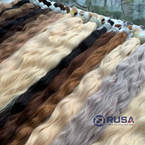 Venta al por mayor de fábrica: Cabello ondulado vietnamita personalizado a granel, extensiones de alta calidad sin sintéticos, con longitud de 10 a 34 pulgadas - Product Image 1